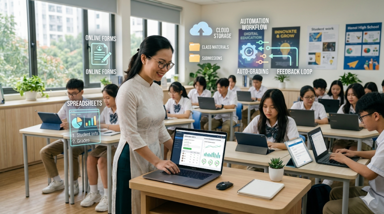 Số hóa lớp học với Google: Dạy – Chấm – Quản lý tự động (Không cần biết code)