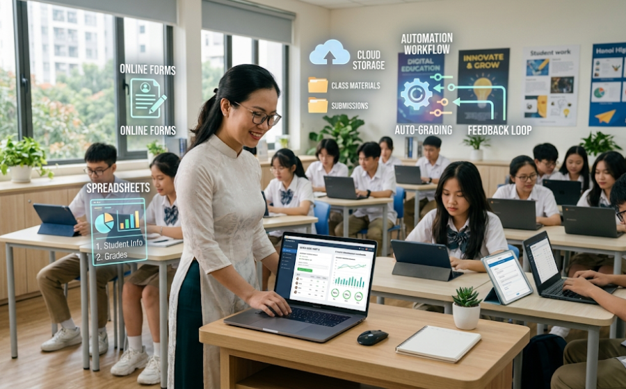 Số hóa lớp học với Google: Dạy – Chấm – Quản lý tự động (Không cần biết code)