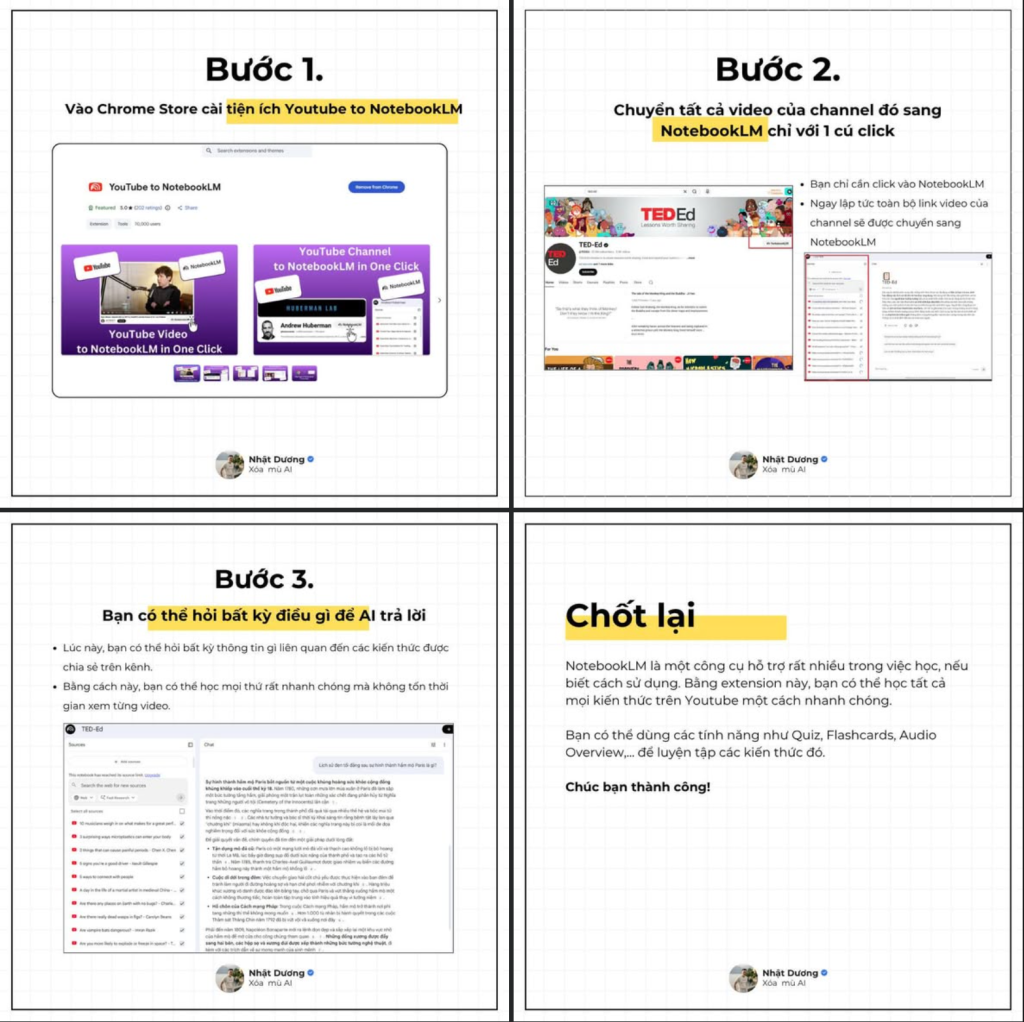 Cách biến bất kỳ kênh YouTube nào thành kho kiến thức AI với NotebookLM (Hướng dẫn chi tiết)
